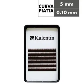 Kalentin Extensión de Cejas Planas Marrón Oscuro 5mm